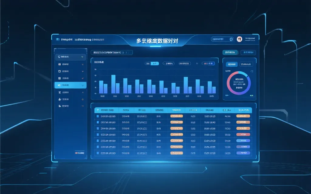 多维度数据比对界面示意图